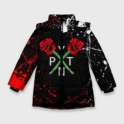 Куртка зимняя для девочки Payton Moormeier, цвет: 3D-черный