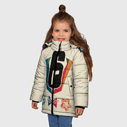 Куртка зимняя для девочки Rainbow Six Siege, цвет: 3D-черный — фото 2