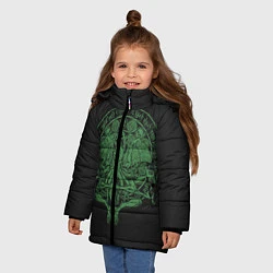 Куртка зимняя для девочки Ктулху, цвет: 3D-черный — фото 2
