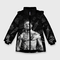 Куртка зимняя для девочки CONOR McGREGOR, цвет: 3D-черный