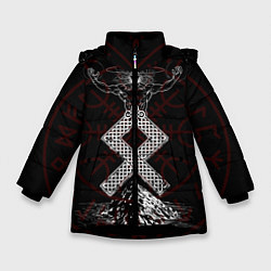 Куртка зимняя для девочки Один, цвет: 3D-черный
