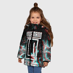 Куртка зимняя для девочки LINDEMANN GLITCH, цвет: 3D-черный — фото 2