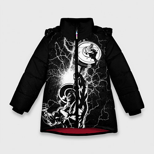 Зимняя куртка для девочки Powerlifting / 3D-Красный – фото 1
