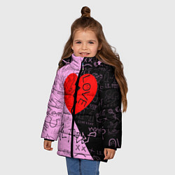 Куртка зимняя для девочки LIL PEEP, цвет: 3D-красный — фото 2