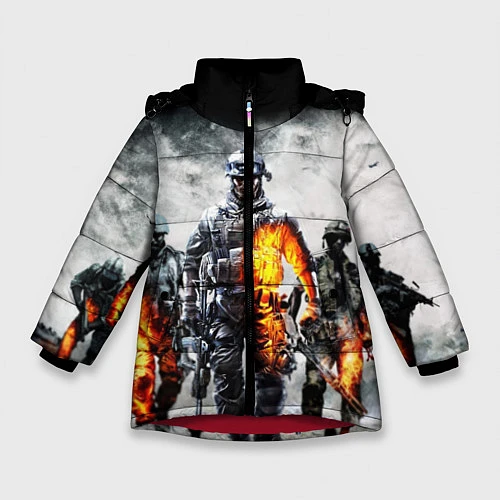 Зимняя куртка для девочки Battlefield / 3D-Красный – фото 1