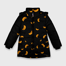 Куртка зимняя для девочки Банана, цвет: 3D-черный
