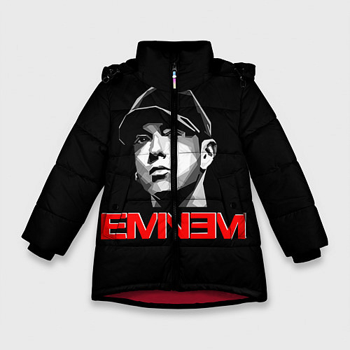 Зимняя куртка для девочки Eminem / 3D-Красный – фото 1