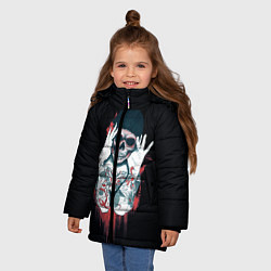 Куртка зимняя для девочки Tatto Girls, цвет: 3D-светло-серый — фото 2