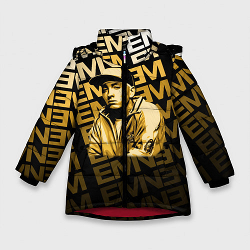 Зимняя куртка для девочки Eminem / 3D-Красный – фото 1