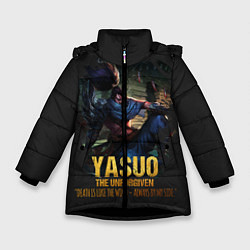 Куртка зимняя для девочки Yasuo, цвет: 3D-черный