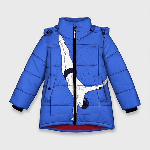 Зимняя куртка для девочки Dive / 3D-Красный – фото 1