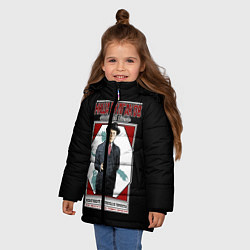 Куртка зимняя для девочки Миша Булгаков, цвет: 3D-черный — фото 2