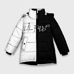 Куртка зимняя для девочки LIL PEEP НА СПИНЕ, цвет: 3D-черный