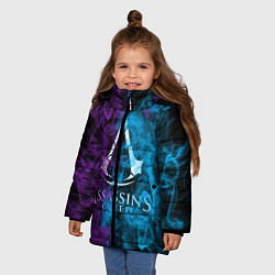 Куртка зимняя для девочки Assassin's Creed, цвет: 3D-светло-серый — фото 2