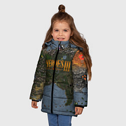 Куртка зимняя для девочки ГЕРОИ 3, цвет: 3D-черный — фото 2