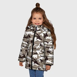 Куртка зимняя для девочки Камуфляж: зимний, цвет: 3D-черный — фото 2