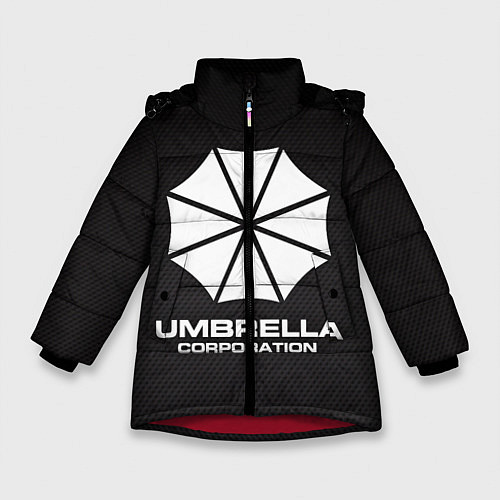 Зимняя куртка для девочки Umbrella Corporation / 3D-Красный – фото 1