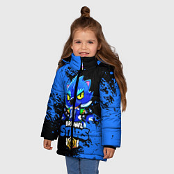 Куртка зимняя для девочки Brawl Stars Leon, цвет: 3D-черный — фото 2