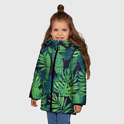 Куртка зимняя для девочки Тропики, цвет: 3D-светло-серый — фото 2