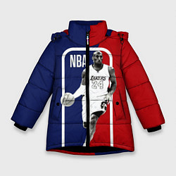 Куртка зимняя для девочки NBA Kobe Bryant, цвет: 3D-черный
