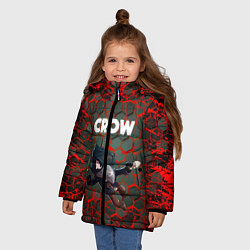 Куртка зимняя для девочки BRAWL STARS CROW, цвет: 3D-черный — фото 2