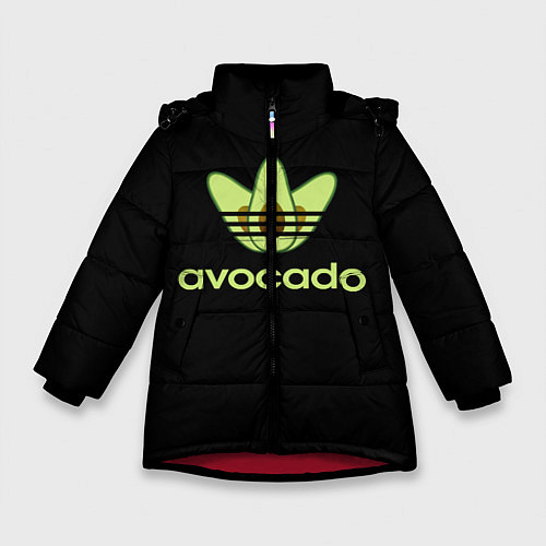 Зимняя куртка для девочки Авокадо / 3D-Красный – фото 1