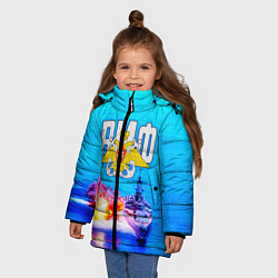 Куртка зимняя для девочки ВМФ, цвет: 3D-черный — фото 2