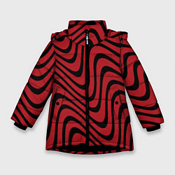 Куртка зимняя для девочки PewDiePie, цвет: 3D-черный
