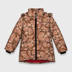 Куртка зимняя для девочки Бейонсе, цвет: 3D-красный