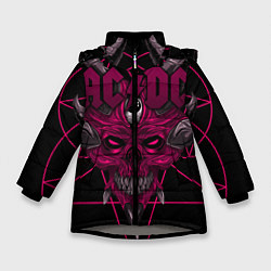 Куртка зимняя для девочки ACDC, цвет: 3D-светло-серый