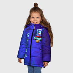 Куртка зимняя для девочки BRAWL STRAS, цвет: 3D-черный — фото 2