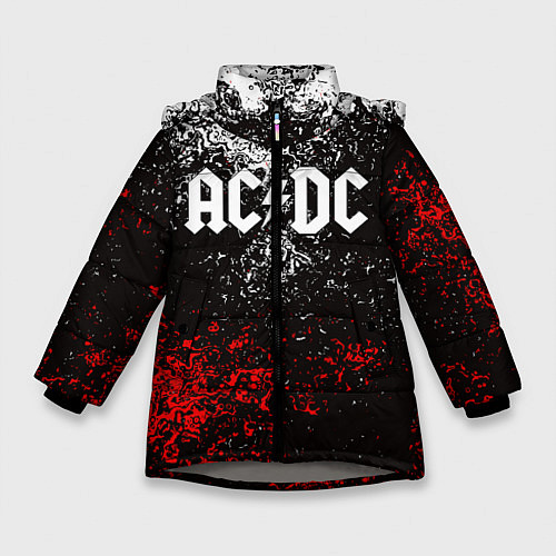 Зимняя куртка для девочки AC DC / 3D-Светло-серый – фото 1