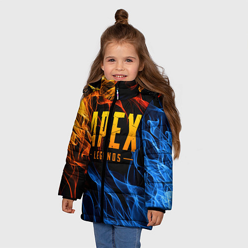 Зимняя куртка для девочки APEX LEGENDS / 3D-Светло-серый – фото 3