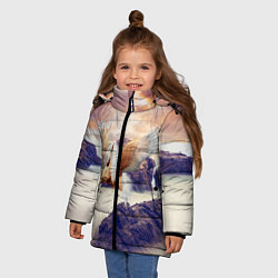 Куртка зимняя для девочки Sea Sunset Horse, цвет: 3D-черный — фото 2
