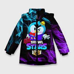 Куртка зимняя для девочки BRAWL STARS MRP, цвет: 3D-черный
