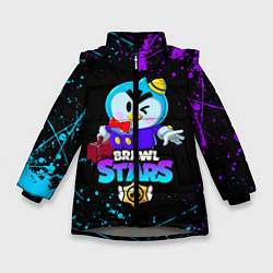 Куртка зимняя для девочки BRAWL STARS MRP, цвет: 3D-светло-серый
