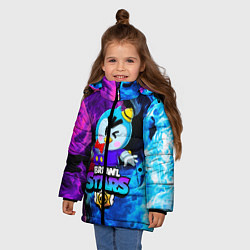 Куртка зимняя для девочки BRAWL STARS MRP, цвет: 3D-светло-серый — фото 2