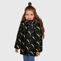 Куртка зимняя для девочки Karambit и Desert eagle, цвет: 3D-черный — фото 2