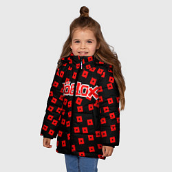 Куртка зимняя для девочки Roblox, цвет: 3D-черный — фото 2