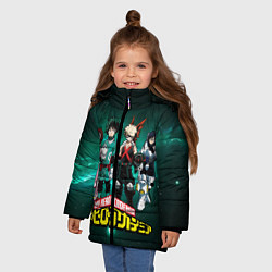 Куртка зимняя для девочки Моя геройская академия, цвет: 3D-светло-серый — фото 2