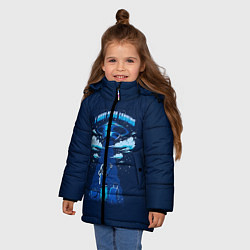 Куртка зимняя для девочки Ufo, цвет: 3D-черный — фото 2