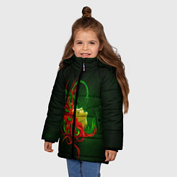 Куртка зимняя для девочки Медуза Горгона, цвет: 3D-черный — фото 2