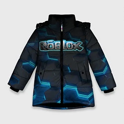 Куртка зимняя для девочки Roblox Neon Hex, цвет: 3D-черный
