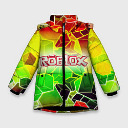 Куртка зимняя для девочки Роблокс, цвет: 3D-черный