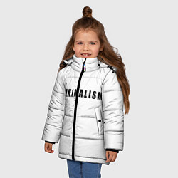 Куртка зимняя для девочки Минимализм, цвет: 3D-черный — фото 2