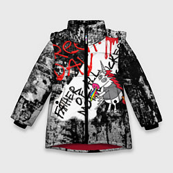 Куртка зимняя для девочки Green Day - Father of All MF, цвет: 3D-красный