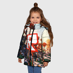 Куртка зимняя для девочки ROBLOX GAME, цвет: 3D-черный — фото 2