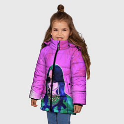 Куртка зимняя для девочки БИЛЛИ АЙЛИШ, цвет: 3D-черный — фото 2