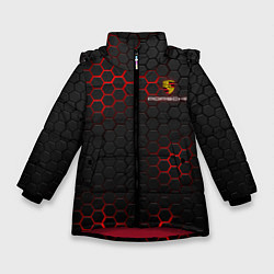 Куртка зимняя для девочки PORSCHE, цвет: 3D-красный