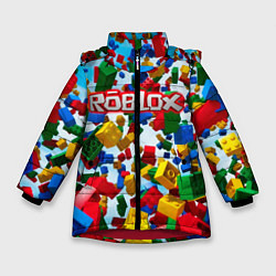 Куртка зимняя для девочки Roblox Cubes, цвет: 3D-красный